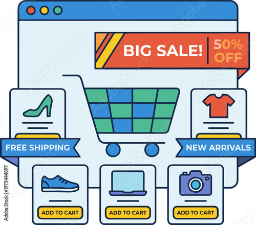 Dropshipping business illustration