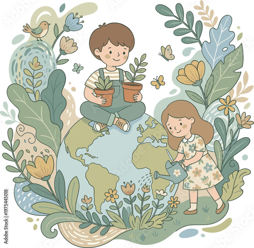 world environment day Illustration