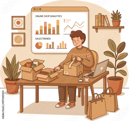 Dropshipping business illustration