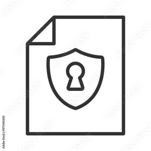 ファイルセキュリティ保護アイコン｜シールド・安全対策・データ保護