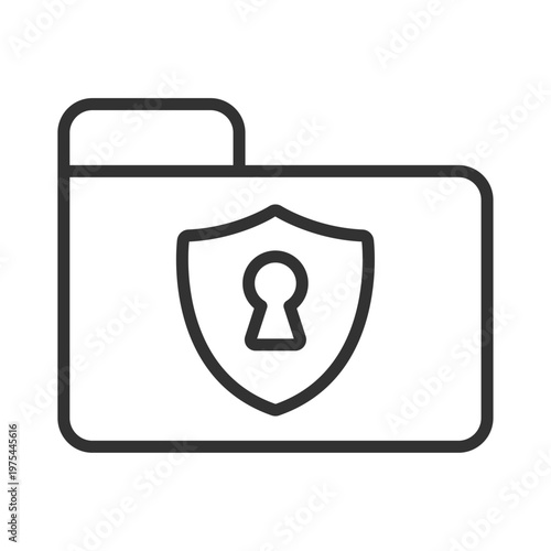 フォルダセキュリティ保護アイコン｜シールド・安全対策・データ保護