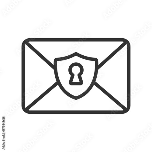 メールセキュリティ保護アイコン｜シールド・安全対策・データ保護