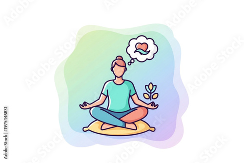 Mental health breaks at work vector icon