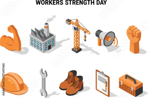 WORKERS STRENGTH DAY celebrating the power and might of the labor force