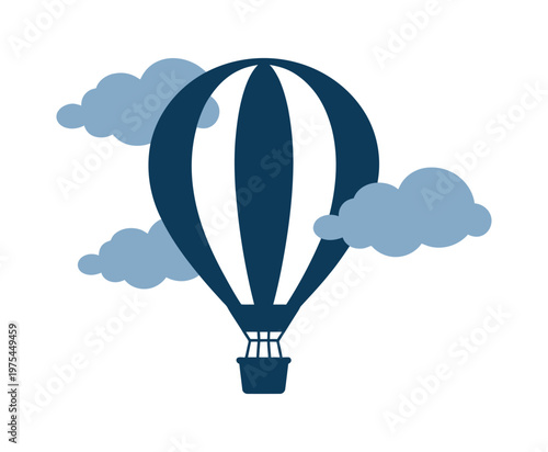 Air balloon logo, creative hot air balloon symbol
