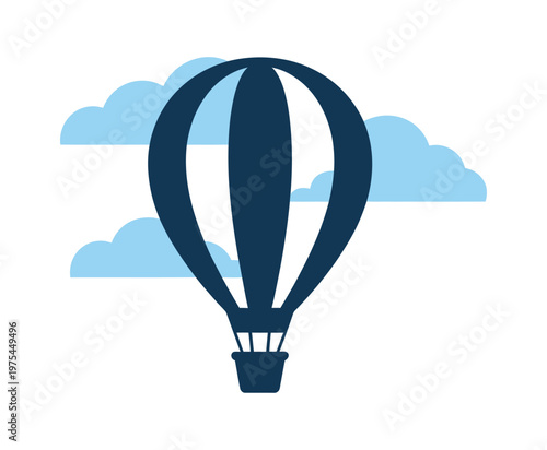 Air balloon logo, creative hot air balloon symbol