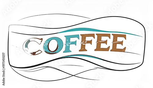 Coffee shop logo design with a unique and artistic style.