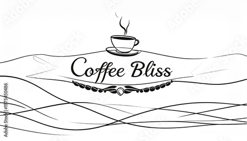 Coffee Bliss Logo - A Simple and Elegant Design for Coffee Lovers.