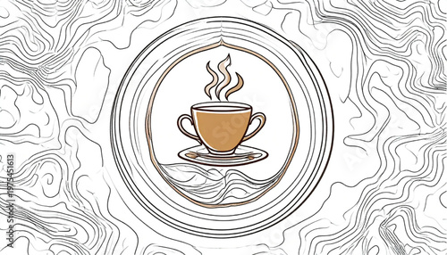 Coffee Cup Illustration - A Detailed and Artistic Depiction.