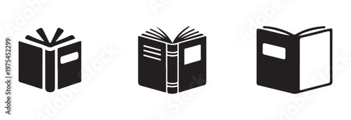 Open book icon for education learning and knowledge on white background vector