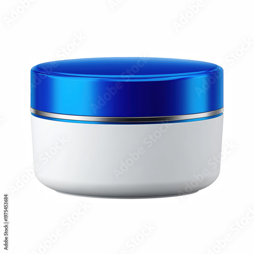 Cosmetic cream jar isolated on transparent background