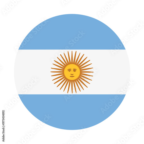 The national flag of argentina a circular design with sun