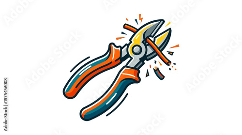 Pliers Cutting Wire with Handles.