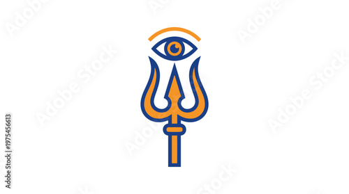 The symbolic representation of Shiva's third eye Trishul appears prominently.