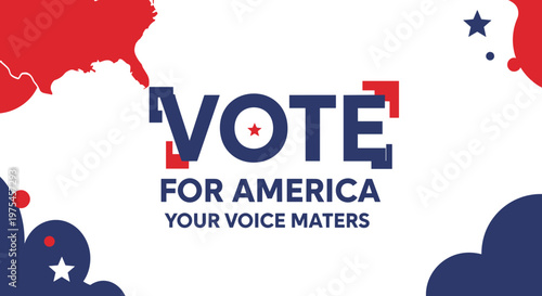 Vote for America: Your Voice Matters - Patriotic Political Election Message