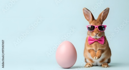 Stylish easter bunny a festive and fashionable springtime portrait
