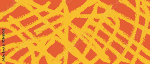 Abstract expressionism vibrant interplay of red and yellow hues