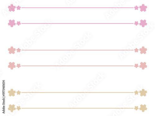 桜/春/花/見出し/タイトル/フレーム/セット/イラスト/素材