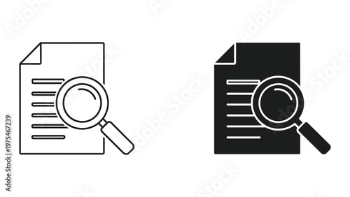A magnifying glass is positioned over a document or a report, highlighting the importance of detailed inspection or analysis in the context of research, investigation, or document review processes.