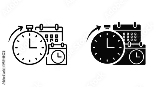 A modern clock with a calendar displaying the date and time set against a plain background.