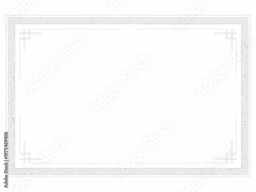 A pristine white certificate with a subtle, elegant border design for formal recognition and achievements