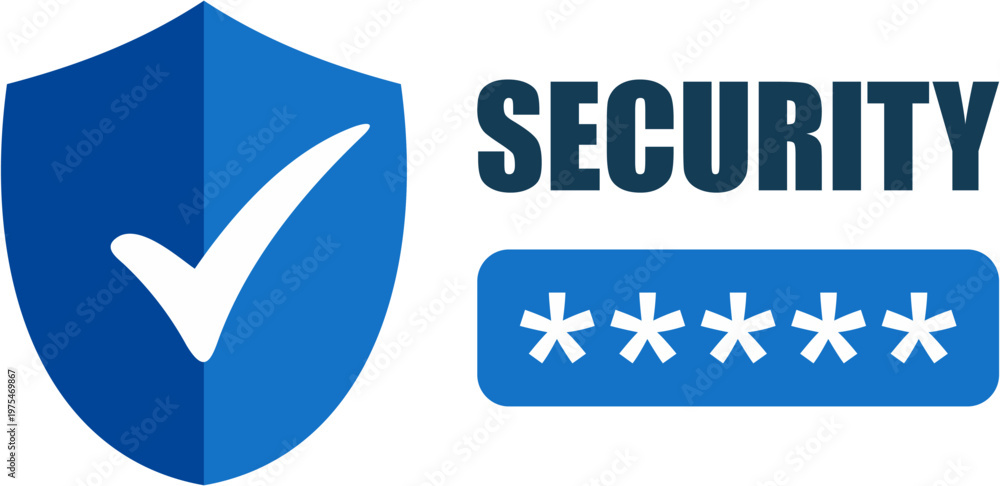 Fototapeta premium Secure password icons for finance and protection concepts, Vector icon