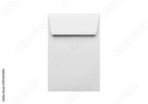 Minimalist Gray Envelope with Flap - isolated on transparent background