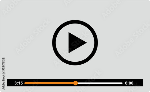 audio or video player progress loading bars with time slider, play and pause, rewind and fast forward buttons. Templates of media player playback panel interface. Vector illustration.