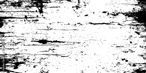 Distressed Grungy Wood Texture Vector Overlay Black and White Rough Grunge Surface Background