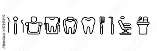 Dentistry equipment and tools including dental chair mirror probe toothbrush and tooth cap
