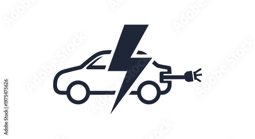 Electric Car Charging Station Symbol.