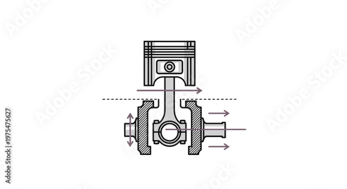 Piston engine part mechanical component.