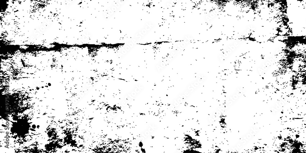 Fototapeta premium High contrast black and white grunge texture Rough aged cement overlay Speckled vintage distressed vector background