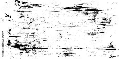 Black Grunge Wood Overlay Vector Texture Distressed Weathered Scratchy Abstract Background Element