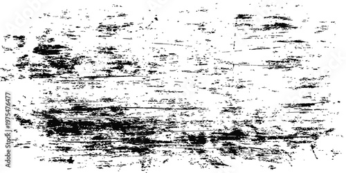 Black and White Vector Grunge Wood Texture Overlay Rough Distressed Background Pattern