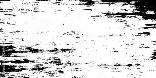 Black and White Grunge Distressed Horizontal Wood Grain Vector Texture Overlay Background