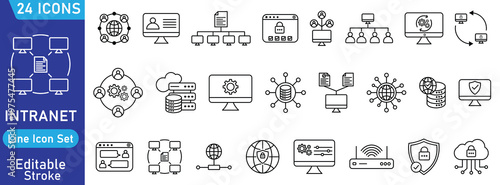 Intranet icon set