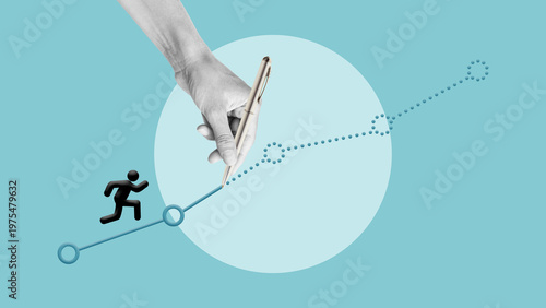 Konstfotografi Coaching and career guarantee concept, professional training and skill developme