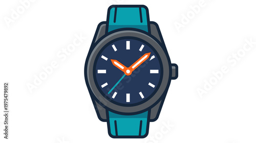 Teal Strap Digital Smart Watch Face.
