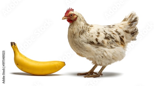 chicken on white background