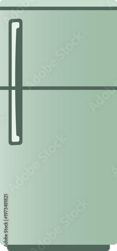 レトロな2ドア冷蔵庫のイメージイラスト