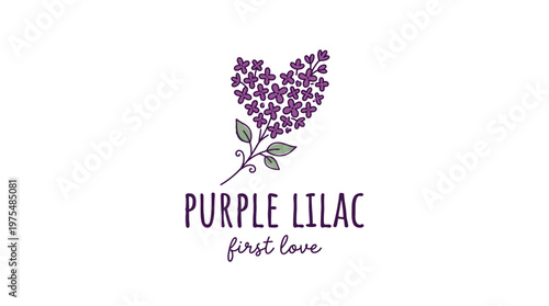 Minimalist Purple Lilac Blossom Design