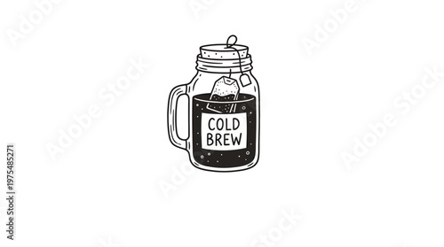 Cold Brew Tea in a Mason Jar