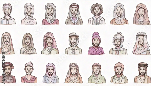 Diverse group of stylized portraits representing various individuals and characters.