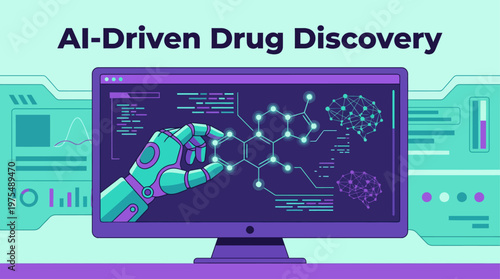 AI Driven Pharmaceutical Drug Discovery Vector