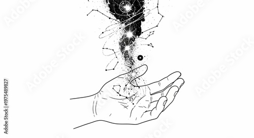 A hand releasing smoke and particles into air.