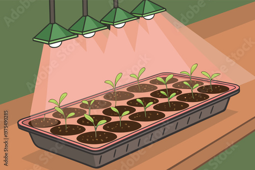 Vertical Farm Seed Germination Close Vec