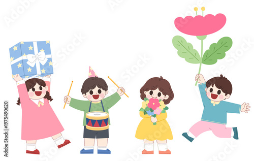 Happy Children's Day Celebration with Joyful Kids