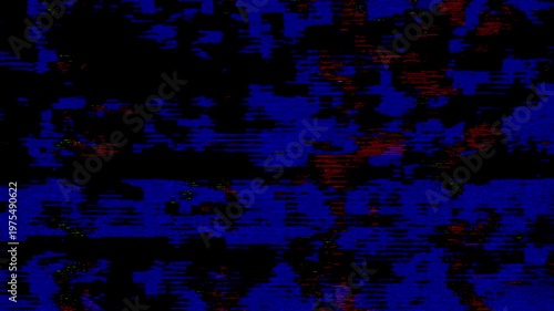 Signal Disturbance Broken Monitor, Screen TV Glitch Error,  VHS static noise glitch overlay, LCD pixels macro video