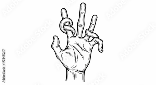 a hand with two worms on fingers.